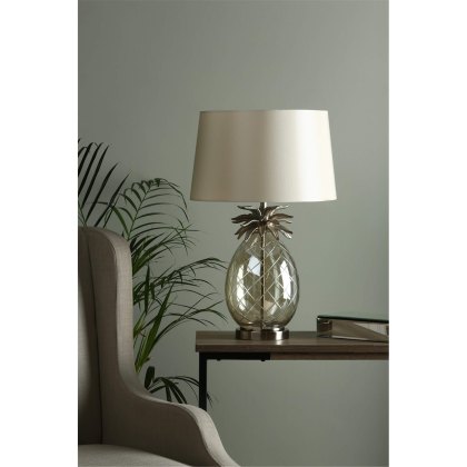 Laura Ashley - Pineapple Large Table Lamp Champagne Cut Glass With Shade