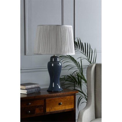 Laura Ashley - Regina Large Table Lamp Seaspray Blue Aged Brass Base Only