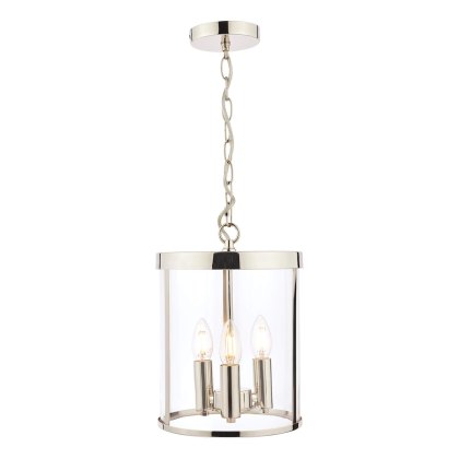Laura Ashley - Selbourne 3lt Lantern Polished Nickel Glass