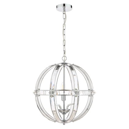 Laura Ashley - Aidan 5lt Pendant Glass Polished Chrome Laura Ashley - Aidan 5lt Pendant Glass Polished Chrome