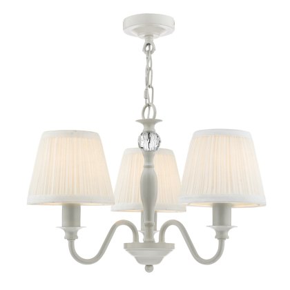 Laura Ashley - Ellis 3lt Pendant Ivory With Shades Laura Ashley - Ellis 3lt Pendant Ivory With Shades