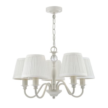 Laura Ashley - Ellis 5lt Pendant Grey With Shades Laura Ashley - Ellis 5lt Pendant Grey With Shades
