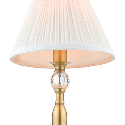 Laura Ashley - Ellis Table Lamp Antique Brass With Ivory Shade