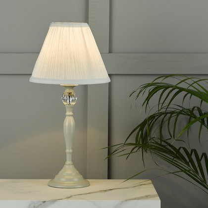 Laura Ashley - Ellis Table Lamp Grey With Ivory Shade
