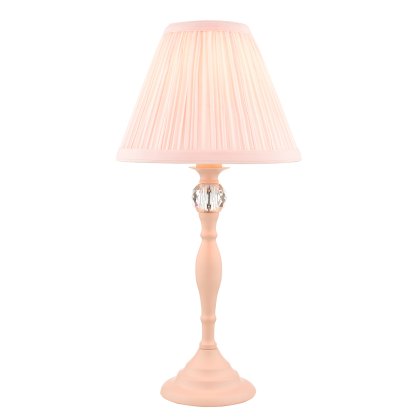 Laura Ashley - Ellis Table Lamp Pink With Blush Shade Laura Ashley - Ellis Table Lamp Pink With Blush Shade