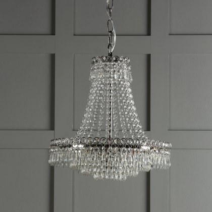 Laura Ashley - Enid Grand 5 Light Chandelier Polished Cut Glass