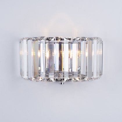 Laura Ashley - Fernhurst Wall Light Polished Chrome Glass