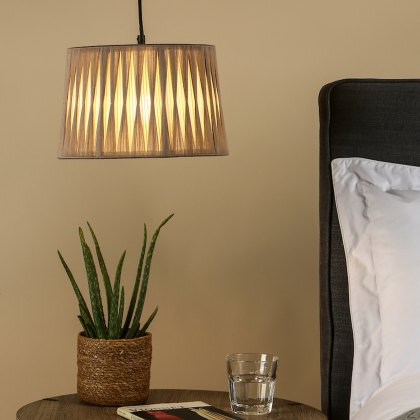 Laura Ashley - Gathered Pleat Cotton Shade Natural (12 inch)