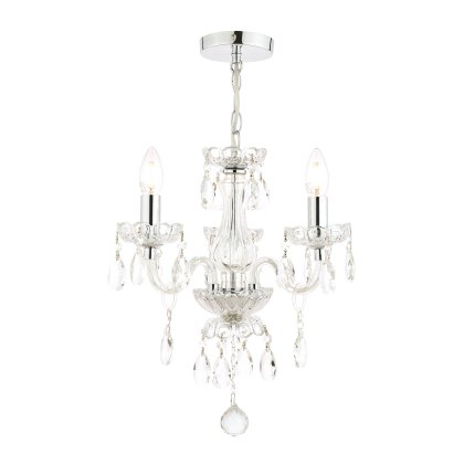 Laura Ashley - Harriet 3 Light Crystal Chandelier
