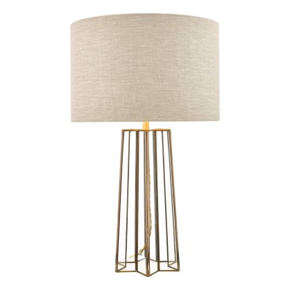 Laura Ashley - Star Table Lamp Antique Brass Glass With Shade Laura Ashley - Star Table Lamp Antique Brass Glass With Shade