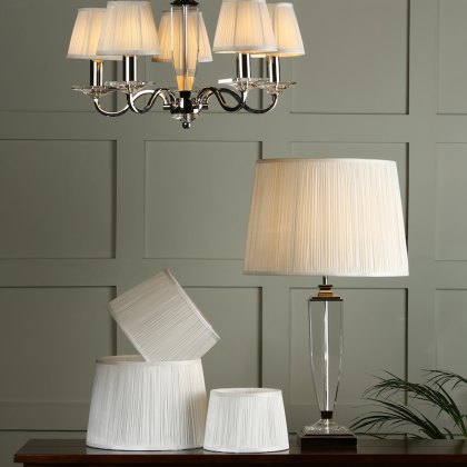 Laura Ashley - Hemsley Pleated Silk Shade Cream (10 inch)