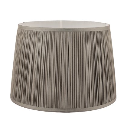 Laura Ashley - Hemsley Pleated Silk Shade Grey (12 inch)