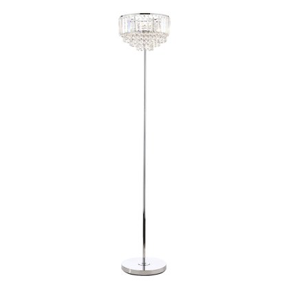 Laura Ashley - Vienna 3lt Floor Lamp Crystal Polished Chrome