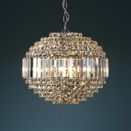 Laura Ashley - Vienna 5lt Chandelier Crystal Polished Chrome