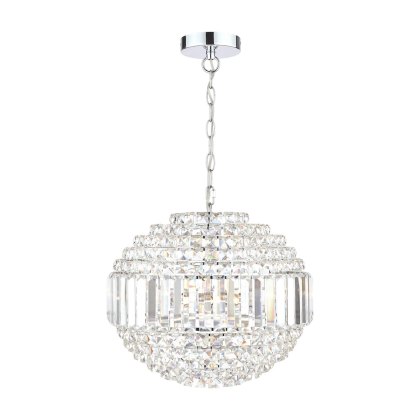 Laura Ashley - Vienna 5lt Chandelier Crystal Polished Chrome Laura Ashley - Vienna 5lt Chandelier Crystal Polished Chrome