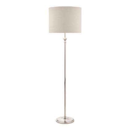 Laura Ashley - Highgrove Floor Lamp Polished Nickel With Shade Laura Ashley - Highgrove Floor Lamp Polished Nickel With Shade