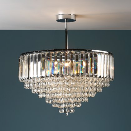 Laura Ashley - Vienna 5lt Semi Flush Crystal Polished Chrome