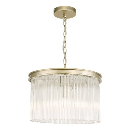 Laura Ashley - Manon 3 Light Pendant Champagne Clear Glass Laura Ashley - Manon 3 Light Pendant Champagne Clear Glass