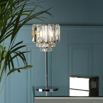 Laura Ashley - Vienna Table Lamp Crystal Polished Chrome