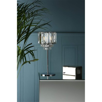 Laura Ashley - Vienna Table Lamp Crystal Polished Chrome