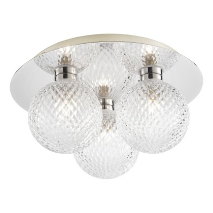 Laura Ashley - Prague 3 Light Flush Bathroom Light IP44