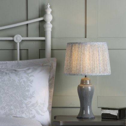 Laura Ashley - Regina Small Table Lamp Pale Slate Grey (Base Only)