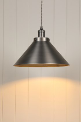 Laura Ashley - Rufus Pendant Industrial Nickel