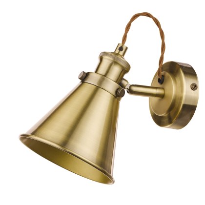 Laura Ashley - Rufus Single Spotlight Antique Brass