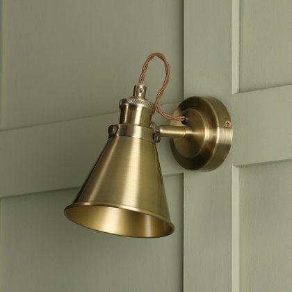 Laura Ashley - Rufus Single Spotlight Antique Brass