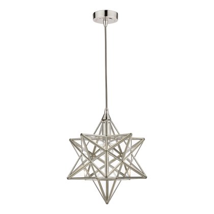 Laura Ashley - Small Star Pendant Polished Silver Glass Laura Ashley - Small Star Pendant Polished Silver Glass