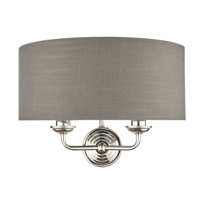 Laura Ashley - Sorrento 2 Light Wall Light With Charcoal Shade