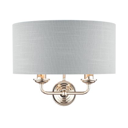 Laura Ashley - Sorrento 2 Light Wall Light With Silver Shade