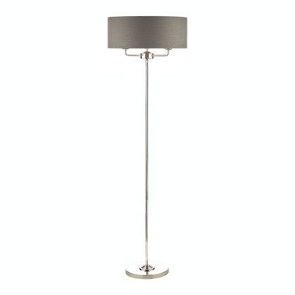 Laura Ashley - Sorrento 3 Light Floor Lamp With Charcoal Shade Laura Ashley - Sorrento 3 Light Floor Lamp With Charcoal Shade
