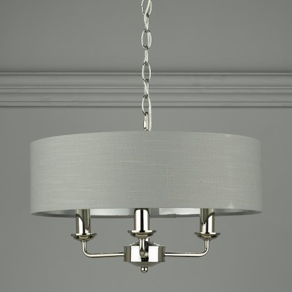 Laura Ashley - Sorrento 3 Light Pendant With Charcoal Shade