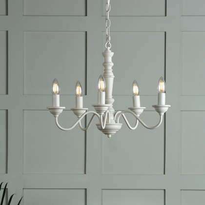 Laura Ashley - Tate Light Pendant Matt (White Fitting Only)
