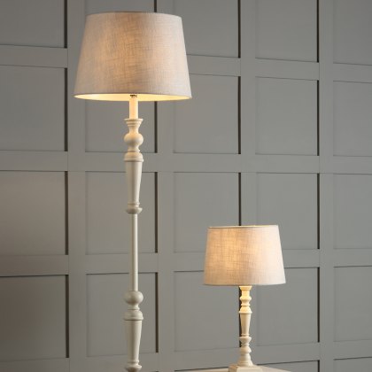 Laura Ashley - Tate Wooden Table Lamp Off White (Base Only)