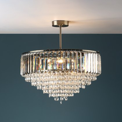 Laura Ashley - Vienna 5 Light Lamp Antique Brass