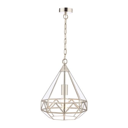 Laura Ashley - Zaria Pendant Polished Silver Glass