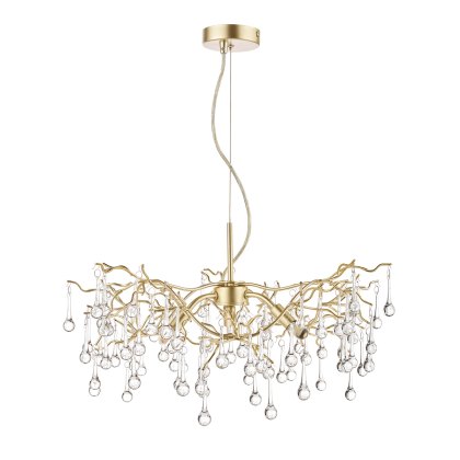 Laura Ashley - Willow 3 Light Pendant Champagne Clear Crystal