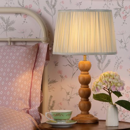 Laura Ashley - Maria Table Lamp Wood Antique Brass (Base Only)
