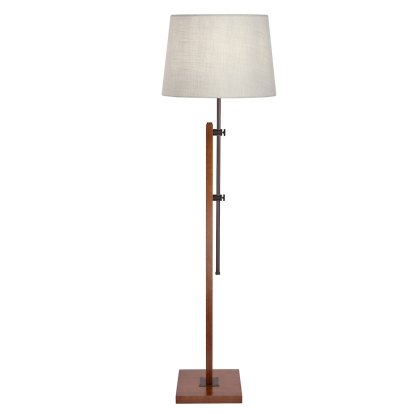 Laura Ashley - Burdale Adjustable Floor Lamp (Dark Wood Industrial Brass Base Only)