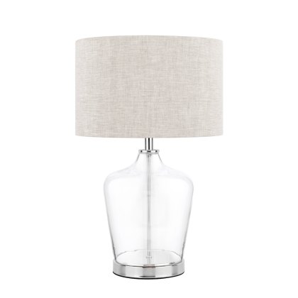 Laura Ashley - Ockley Touch Table Lamp Polished Chrome Glass With Shade