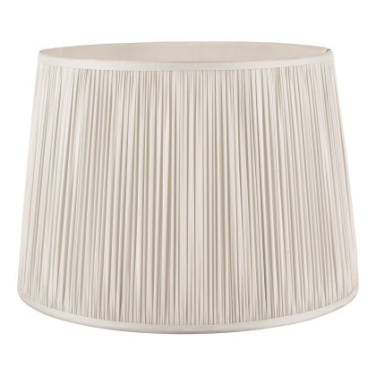 Laura Ashley - Hemsley Pleated Silk Shade Silver (14 Inch)