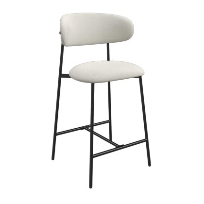 Milan - Counter Stool (Ivory Fabric)
