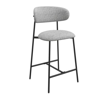 Milan - Counter Stool (Light Grey Fabric)