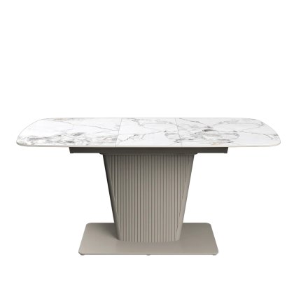 Florence - Small Extending Dining Table (White Ceramic)
