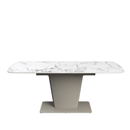 Florence - Large Extending Dining Table (White Ceramic)