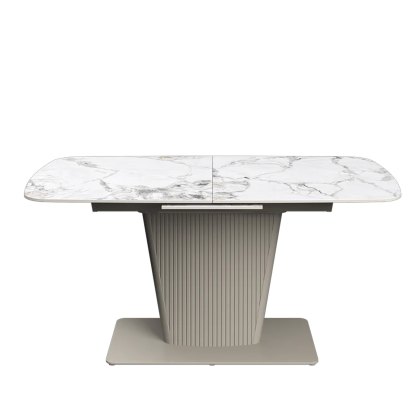 Florence - Large Extending Dining Table (White Ceramic)