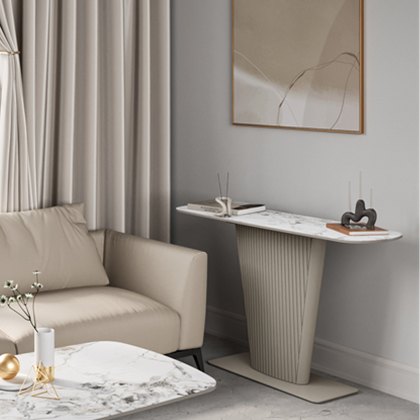 Florence - Console Table (White Ceramic)