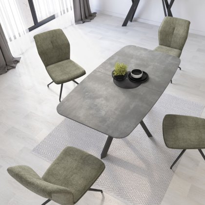 Sardinia - Large Extending Dining Table (Ceramic Look Grey)